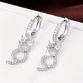 Pendientes de aro colgantes Gato de cristal