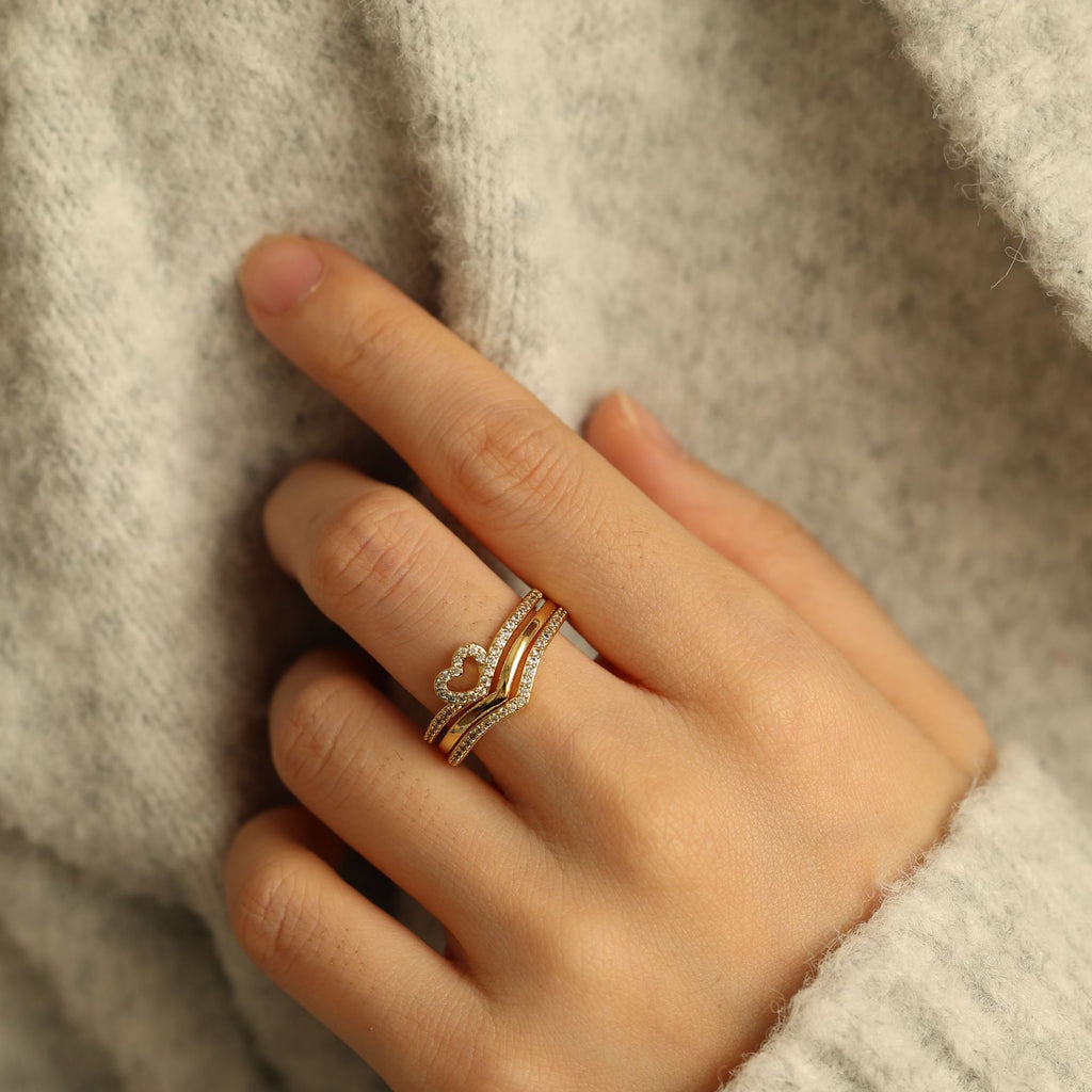 Anillos apilables Shining Love Wish Bone