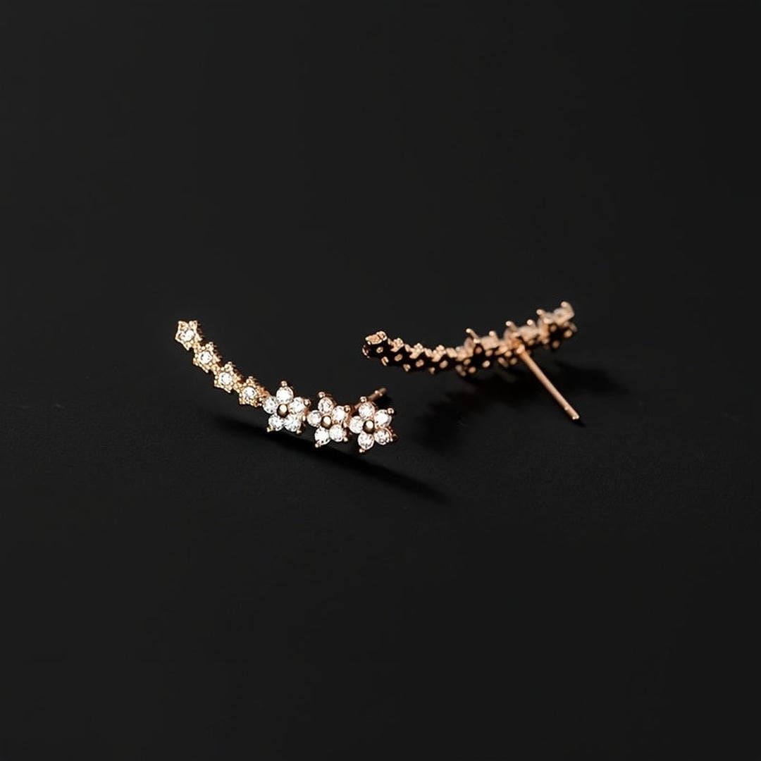 Pendientes llamativos florales brillantes