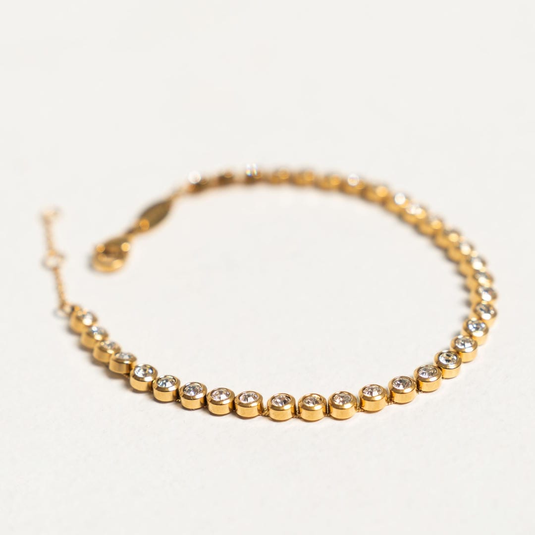 Pulsera de tenis clásica de plata u oro