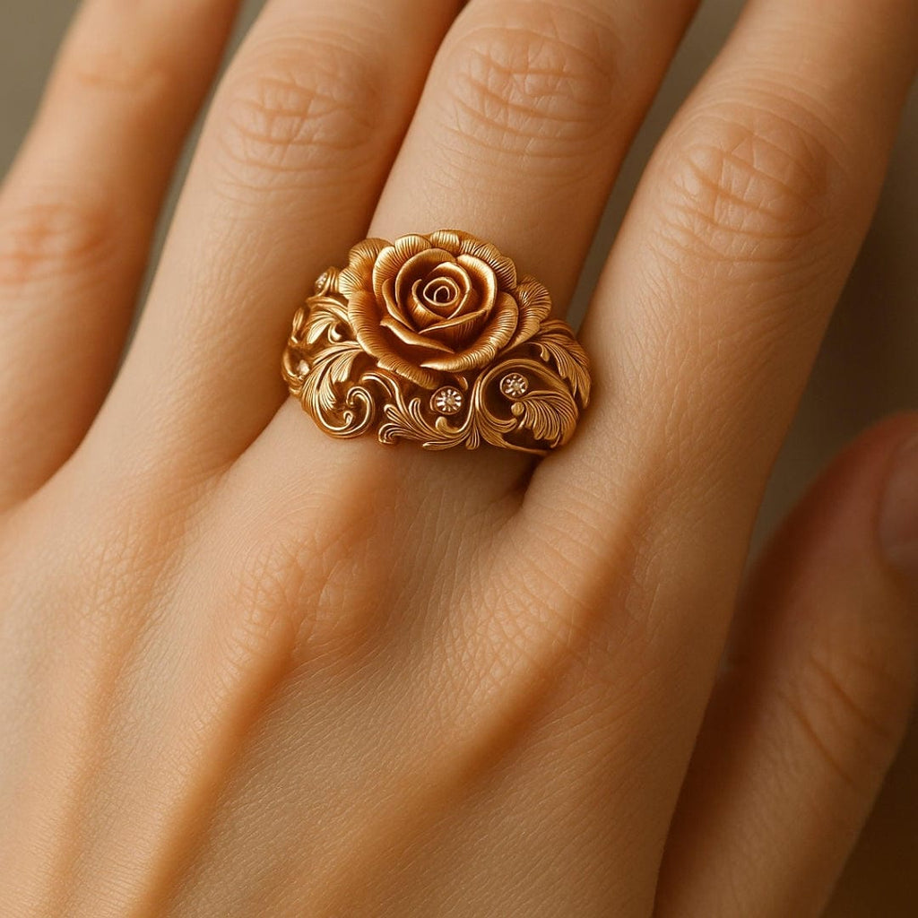 Anillo Flor Dorada