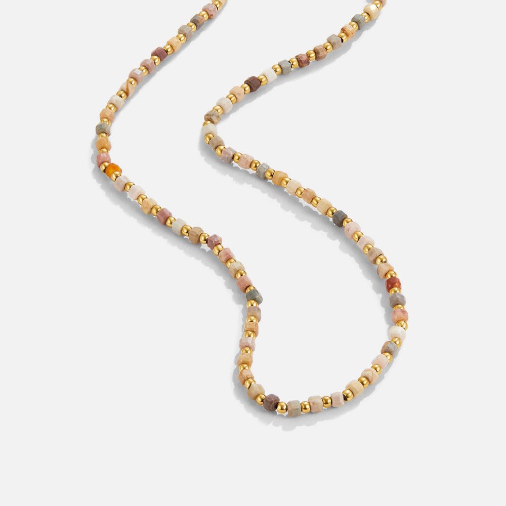 Collar de cuentas de piedra de Alashan
