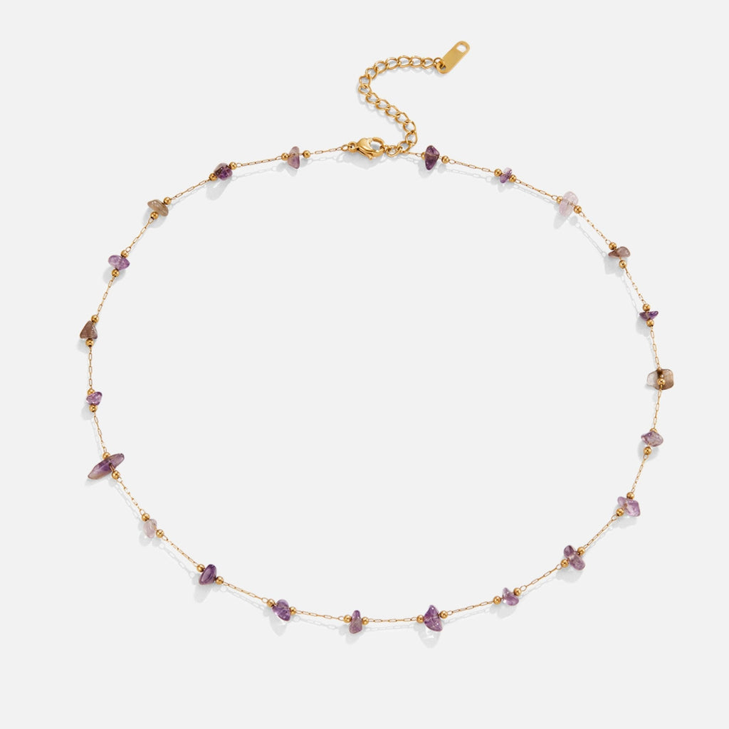 Collar de cuentas de cristal de amatista