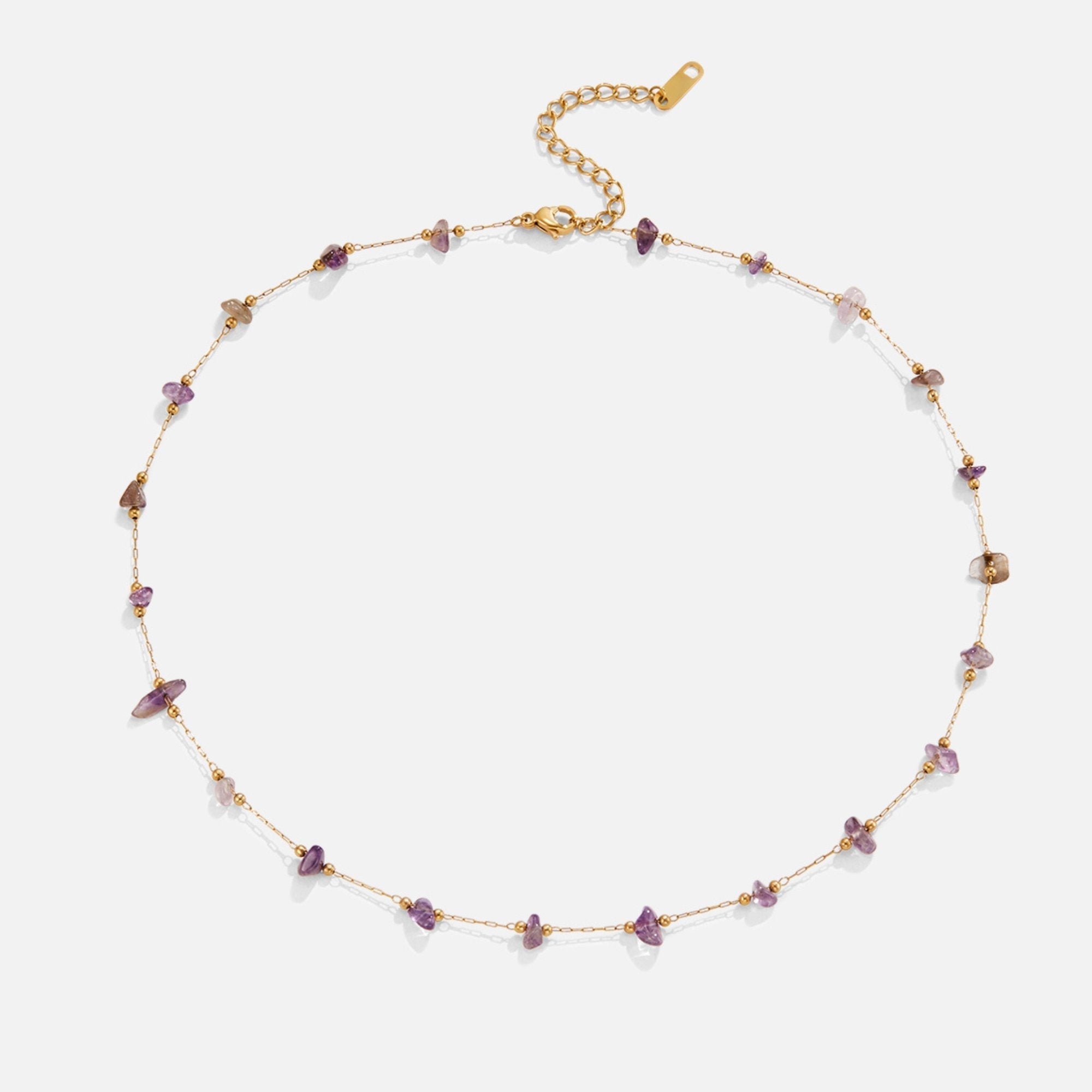 Collar de cuentas de cristal de amatista