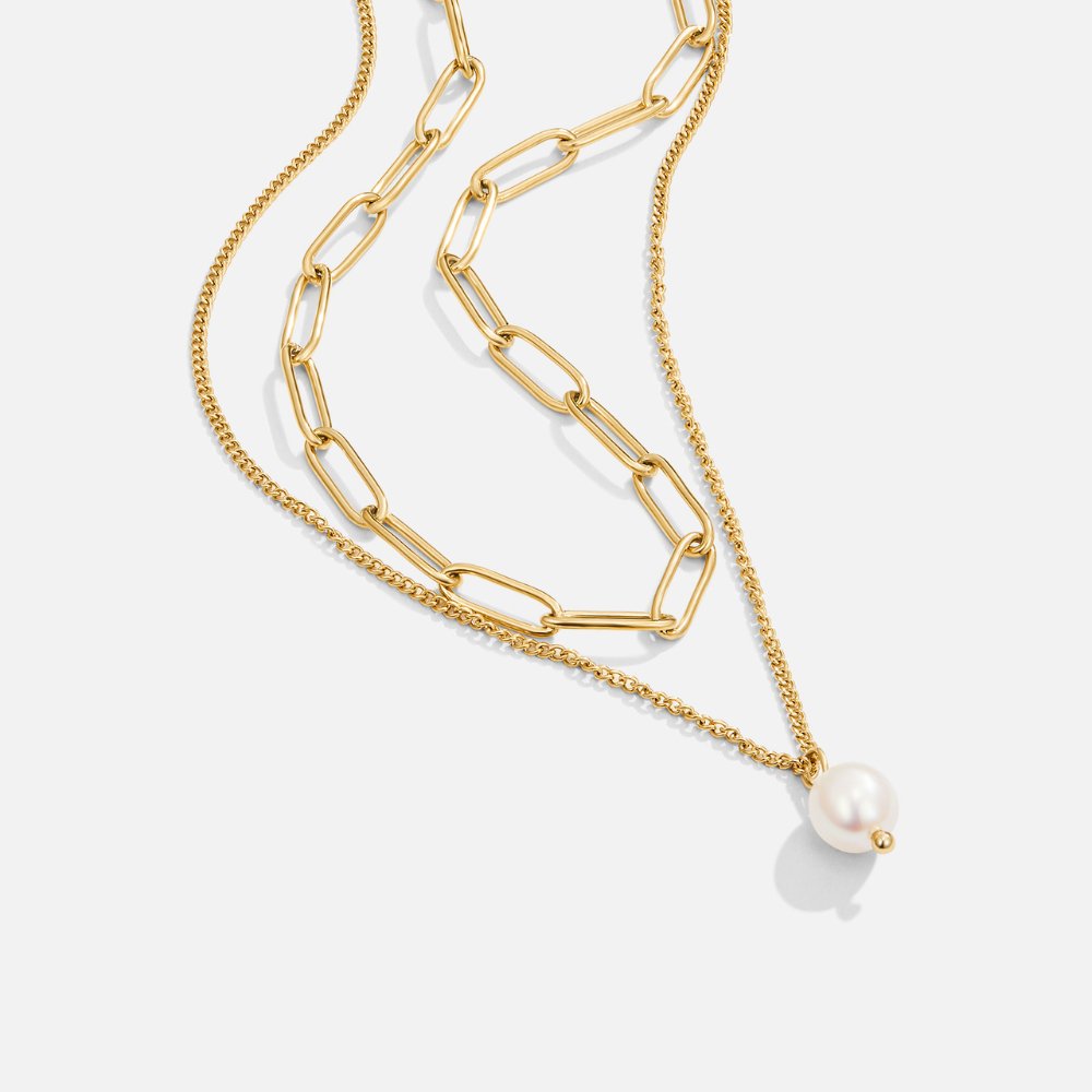 Collar de oro Angela Pearl