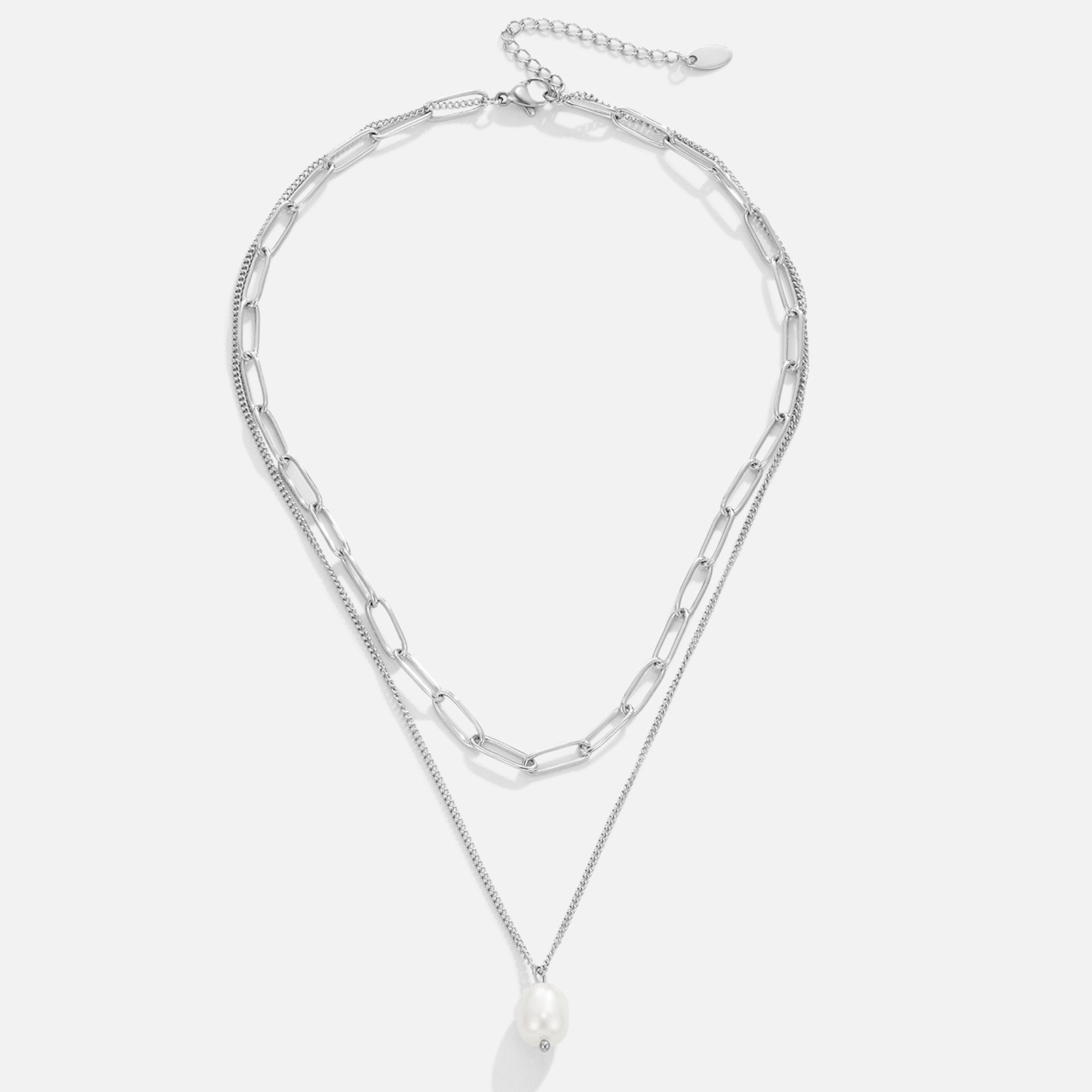 Collar de plata Angela Pearl
