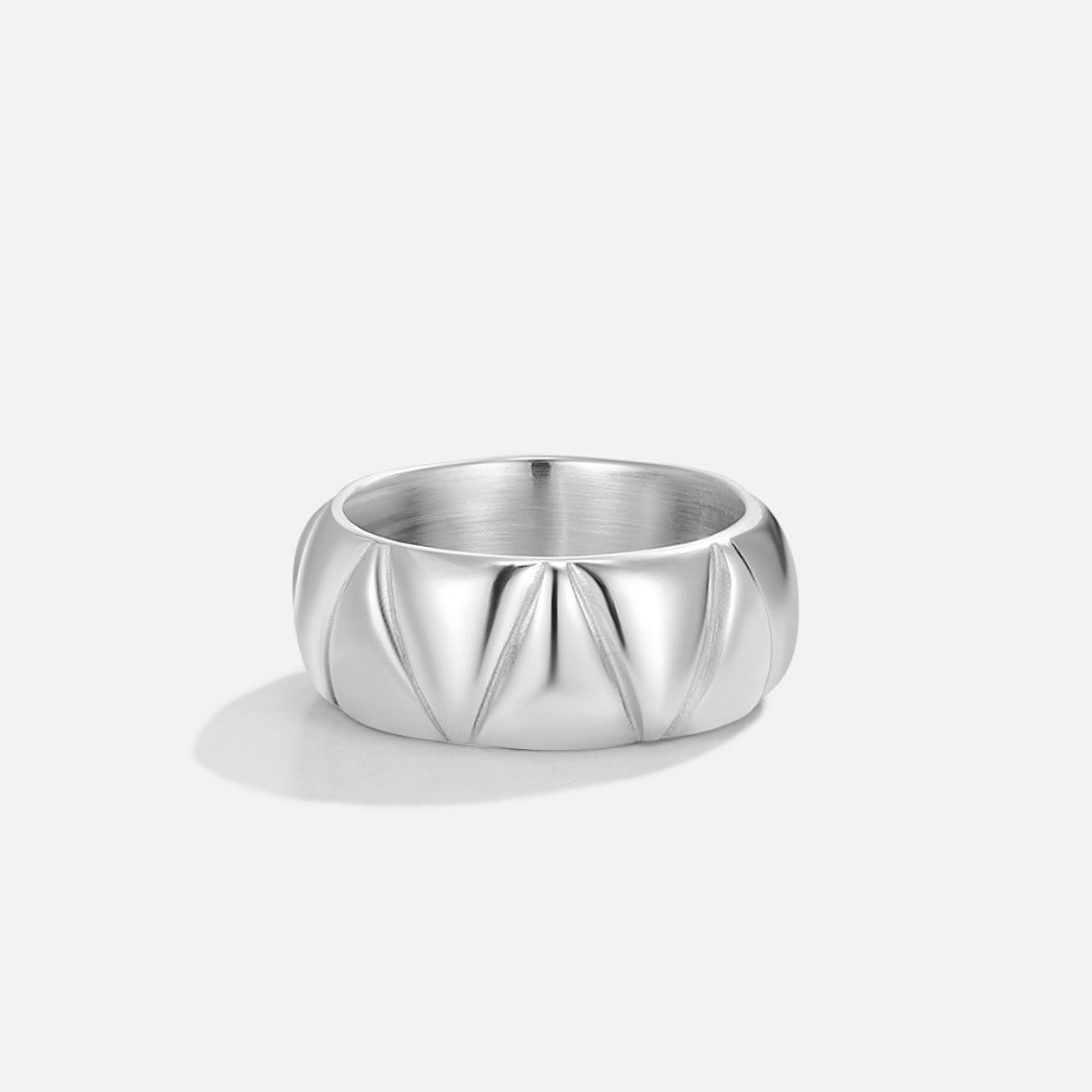Anillo Anika grueso plateado