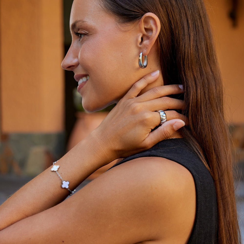 Anillo Anika grueso plateado