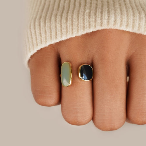 Anillo Envolvente de Aguamarina