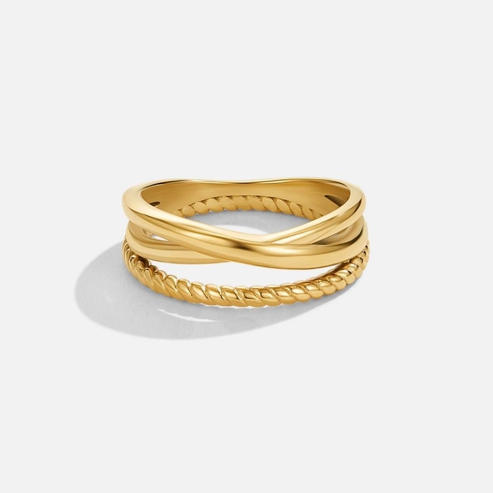 Anillo Cruzado Trenzado Ara