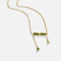 Collar con borla de cuentas verdes de Arizona