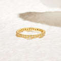 Anillo Arquette de oro y cristal