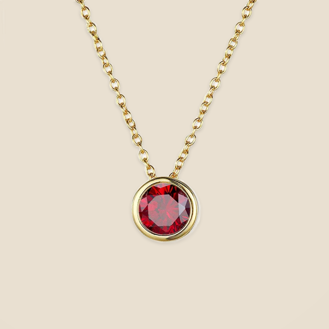 Radiant Gemstone Gold Chain