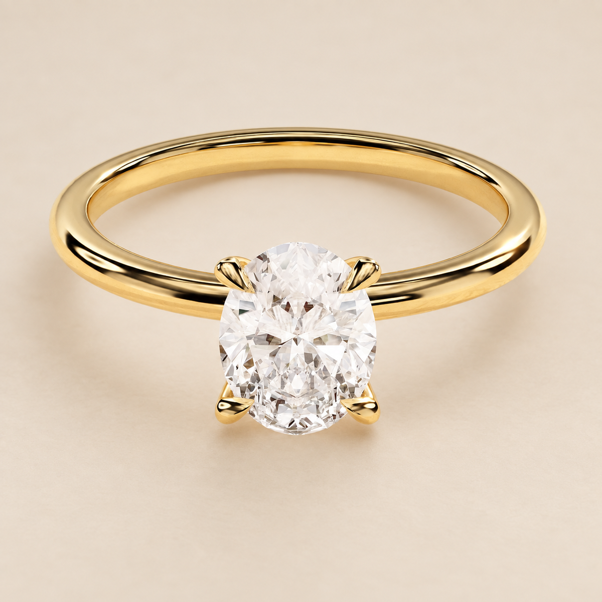 Oval Solitaire Classic Ring