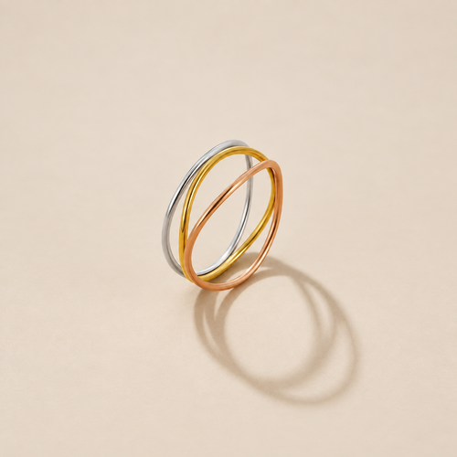 Ayla Three Toned Layered Ring