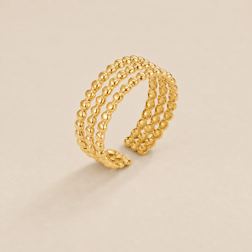 Beaded Ohio Gold Ring