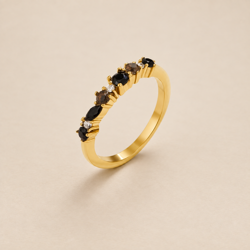 Black Obsidian Eternity Ring