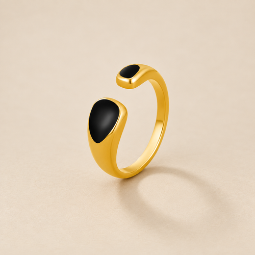 Black Sahara Wrap Ring