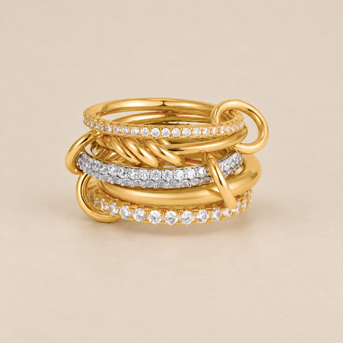 Blaise Stacked Crystals Ring