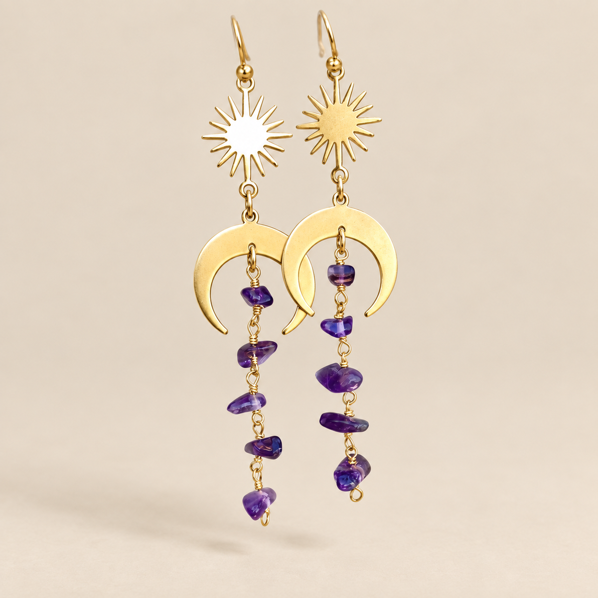 Pendientes Bohemios Sol Luna