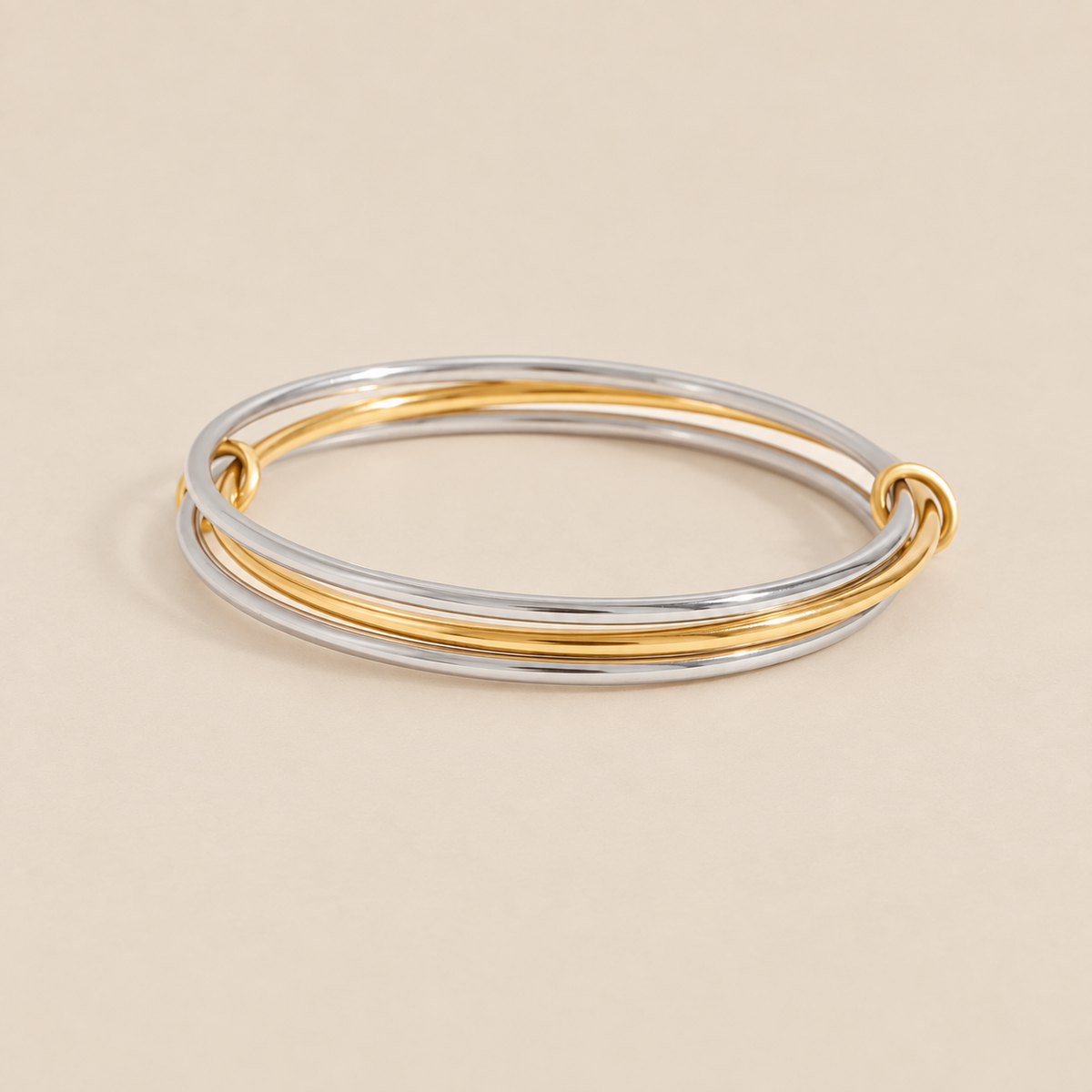 Timeless Two Tone Stacked Bracelet
