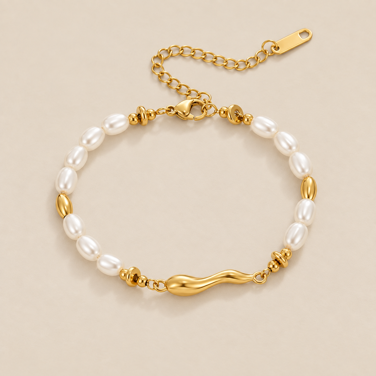Pulsera de perlas de agua dulce genuinas