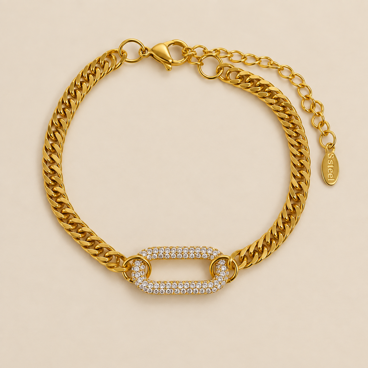 Radiant White Crystals Bracelet