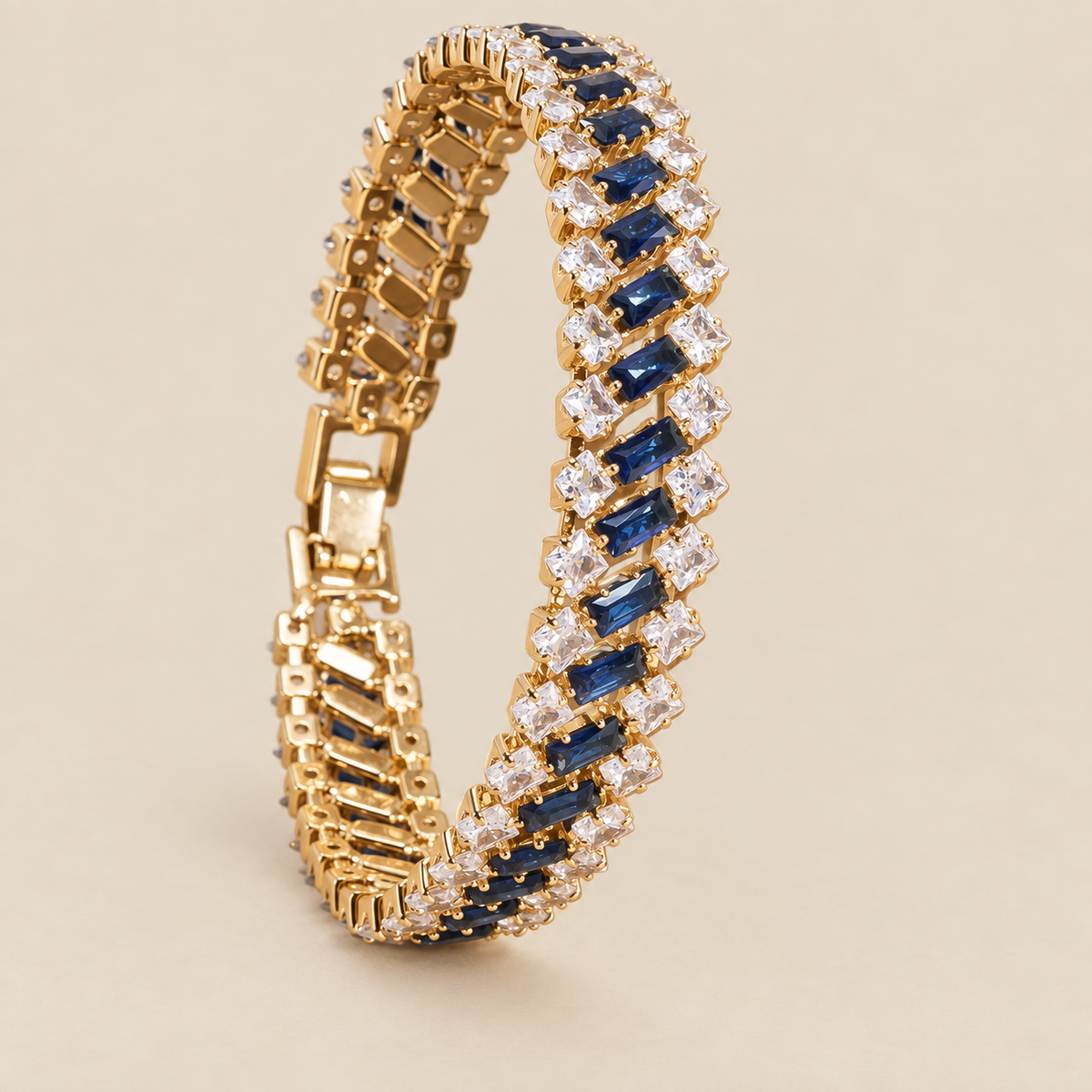 Carolina Geometric Sapphire Stones Bracelet