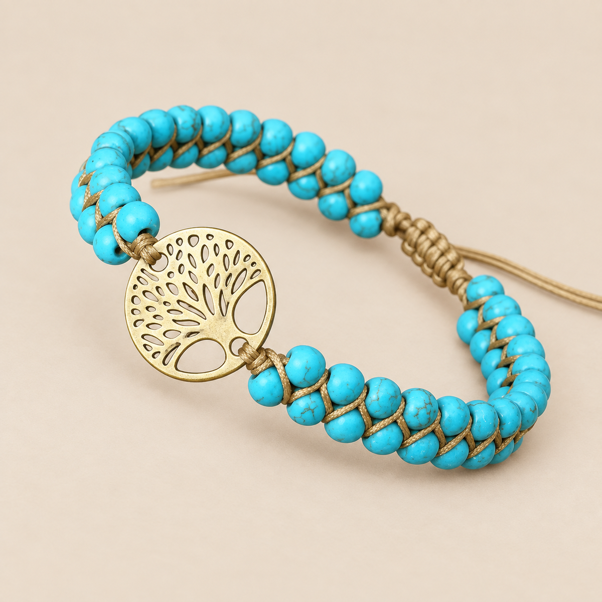 Bracelet Tree of Life Handmade Turquoise Stone