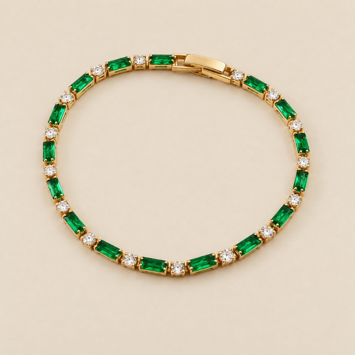 Emerald Baguette Tennis Bracelet