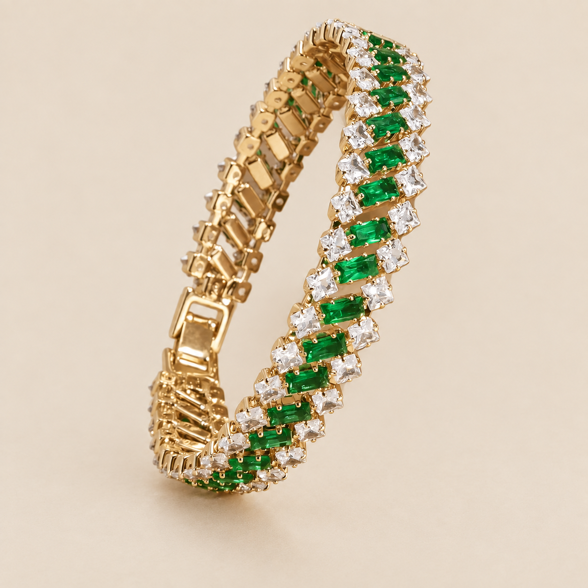 Emerald Crown Tennis Bracelet