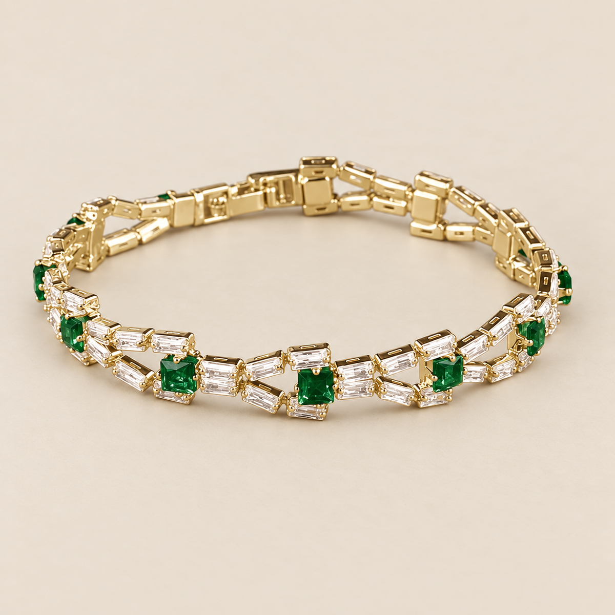 Baguette Royale Emerald Bracelet
