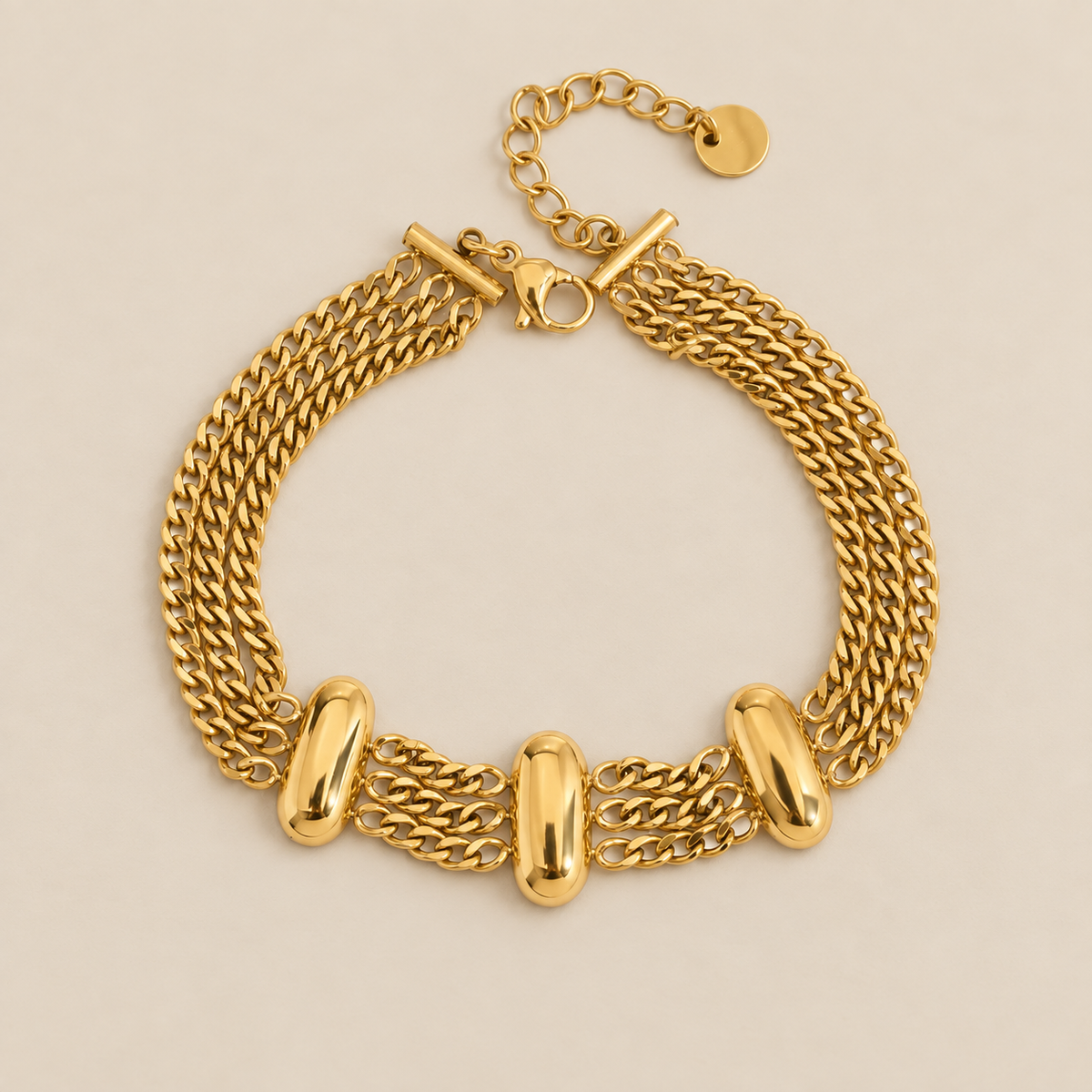 Elegant Layered Gold Chain Bracelet