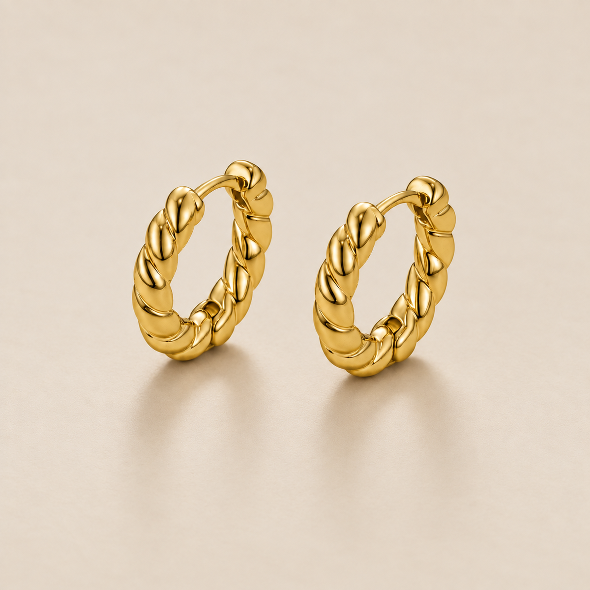 Gold Twist Earrings