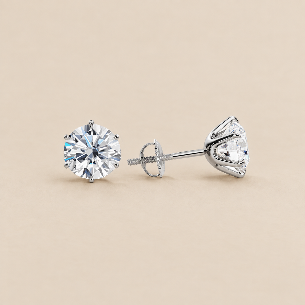 Elegantes Pendientes Tera de Oro Blanco