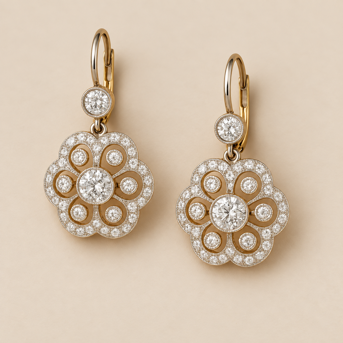 Pendientes Retro Mandala de Cristal