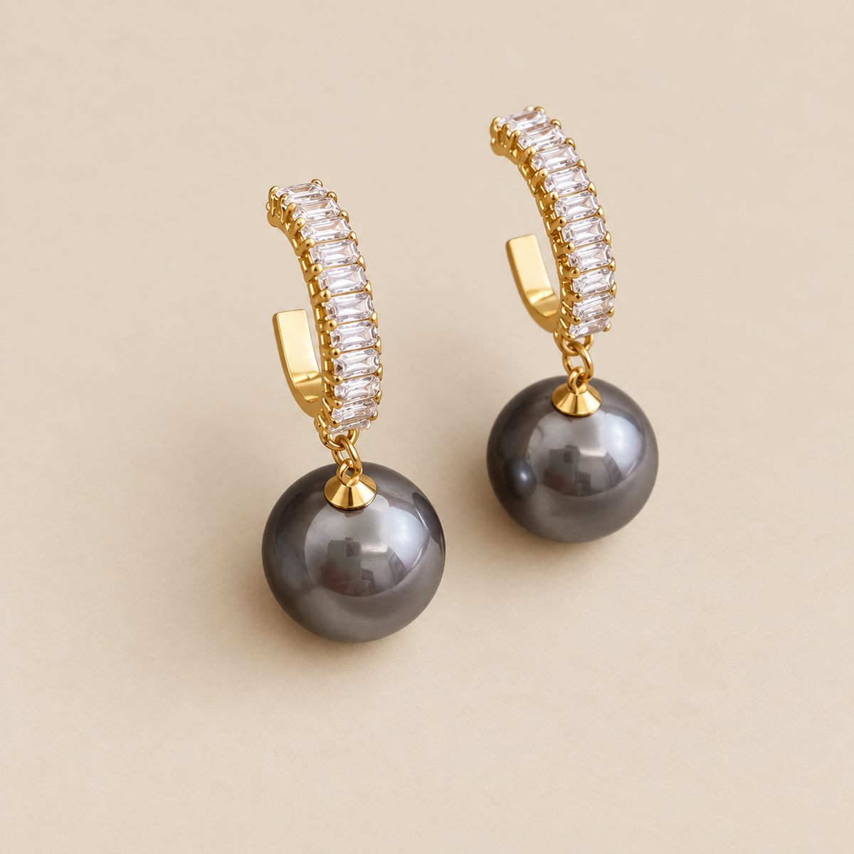 Luxury Pearl and Zirconia Earrings