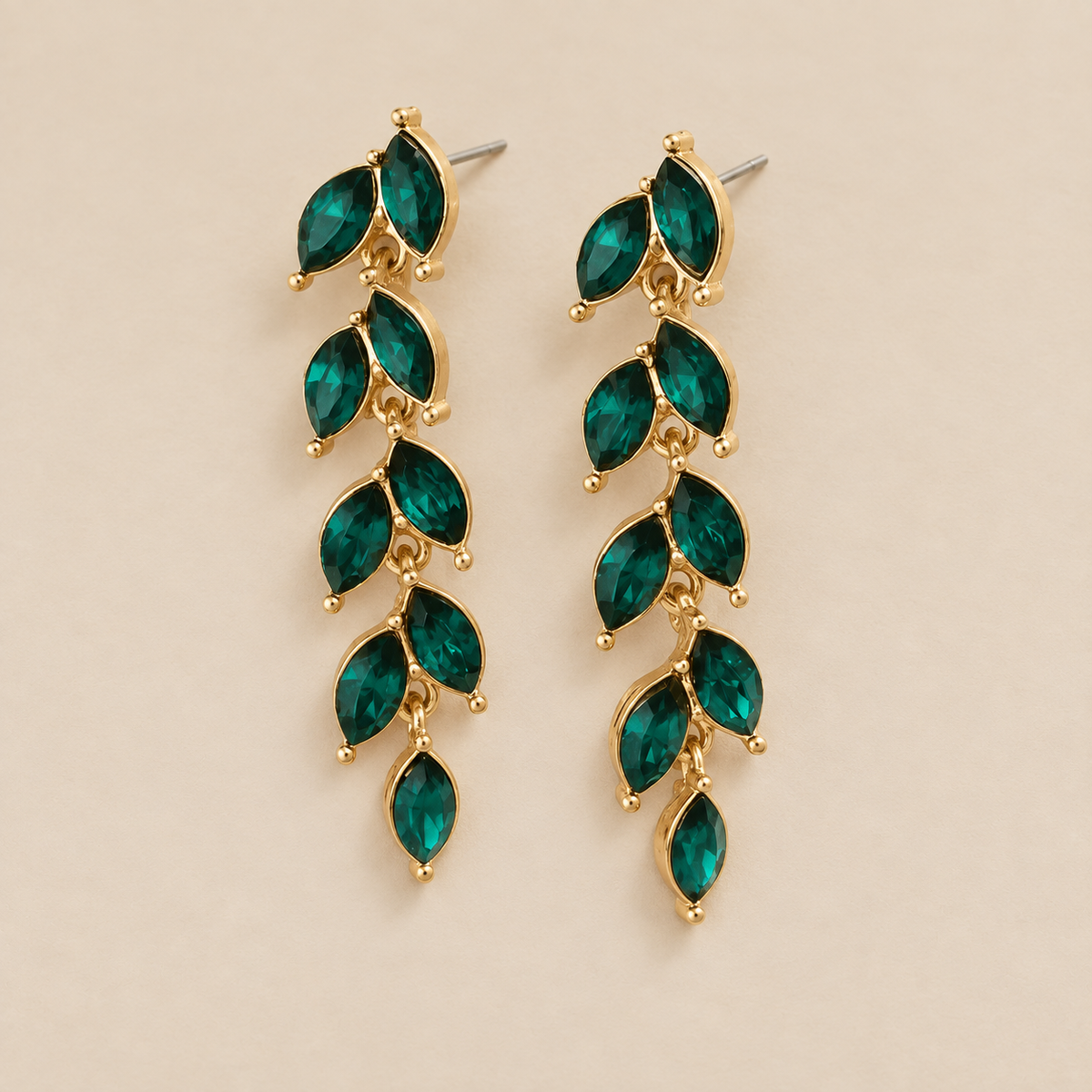 Leaf Cascade Drop Earrings