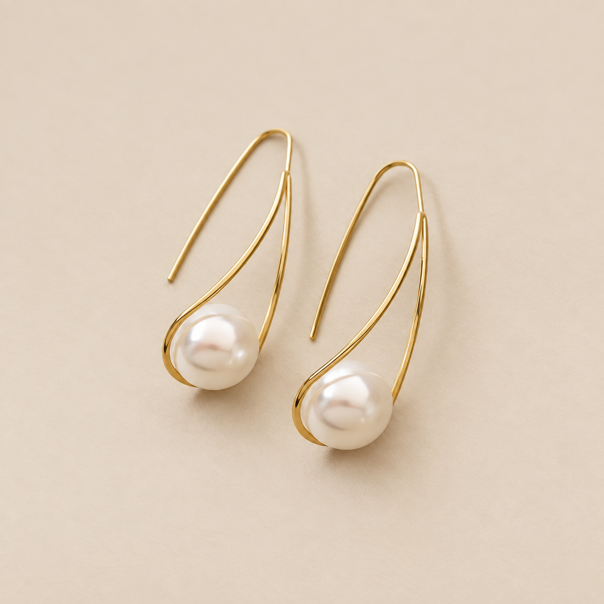 Elegantes Pendientes Colgantes de Perlas