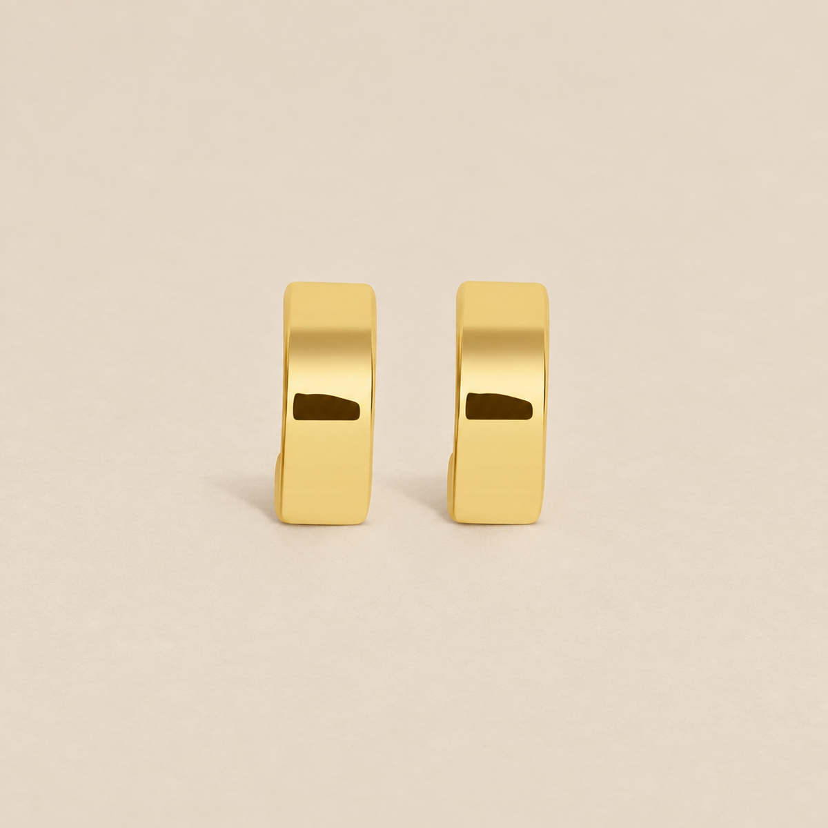 Modern Vintage Gold Hoop Earrings