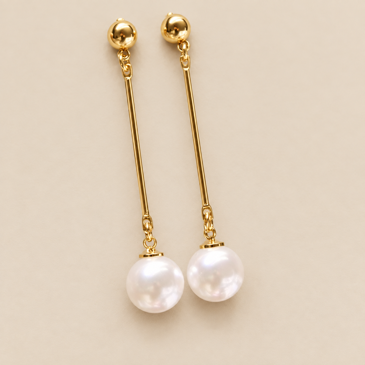 Luxury Dangling Earrings with Hand-Plaid Pearls