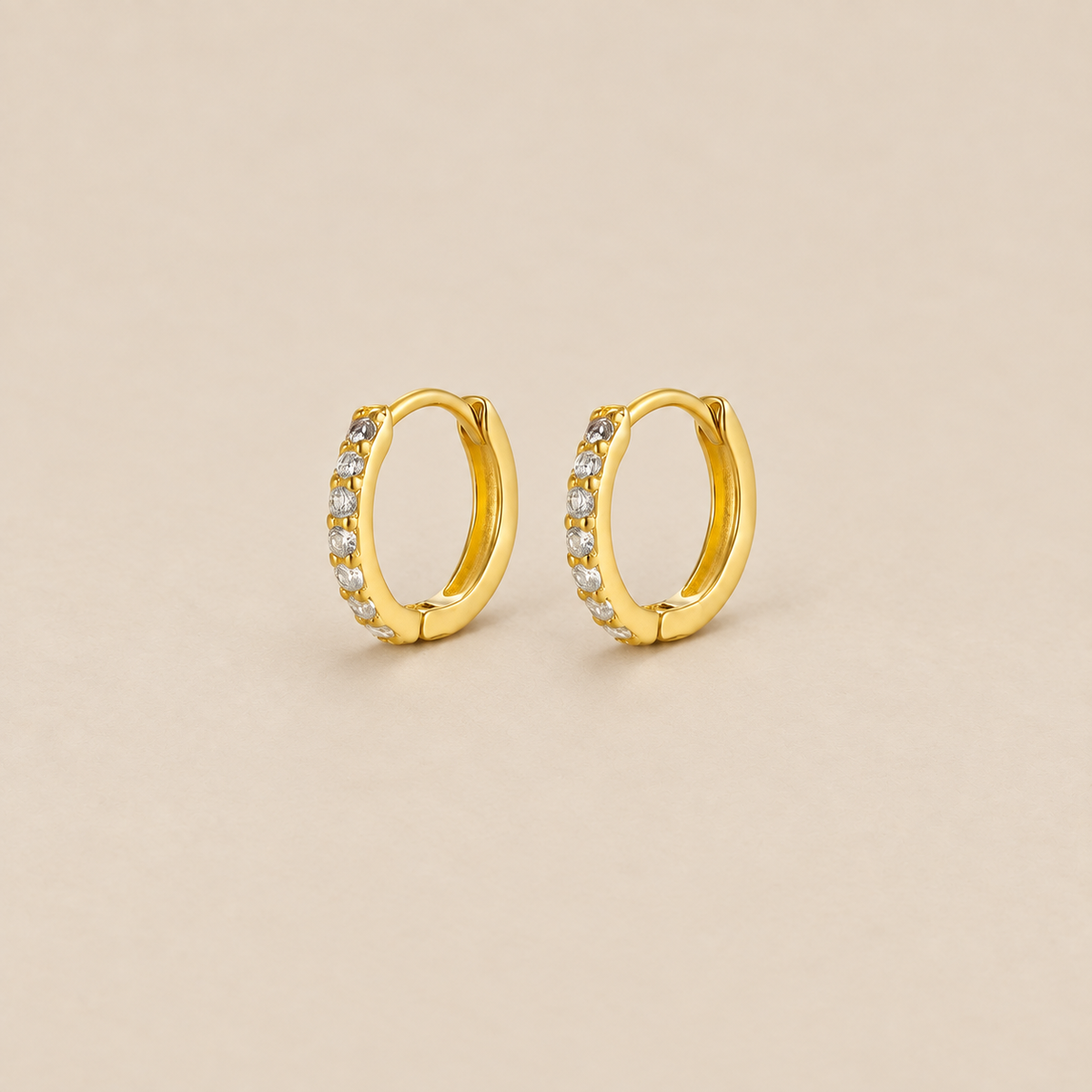 Elegant Huggie Gold Earrings