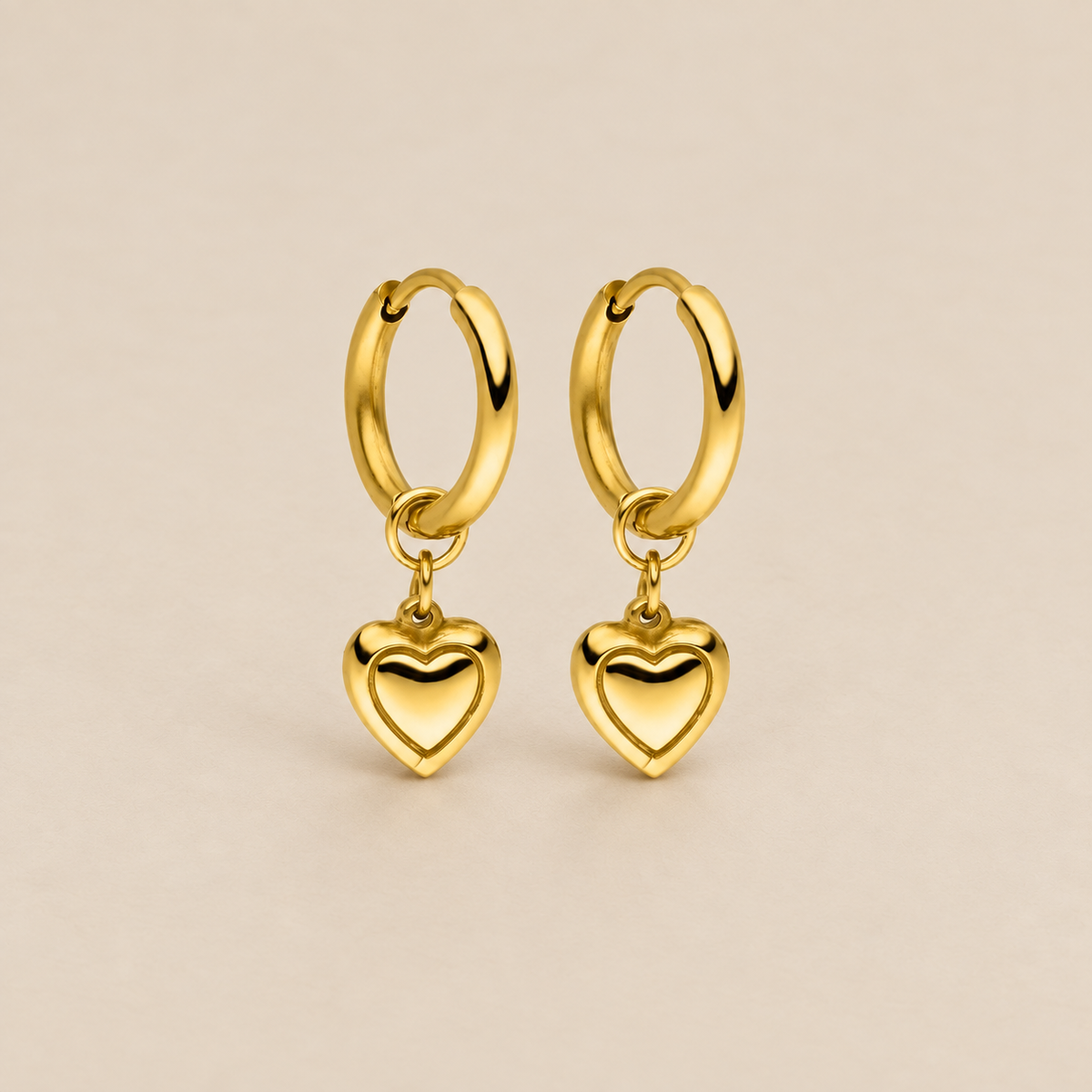 Pendientes Corazón Resplandeciente y Elegante