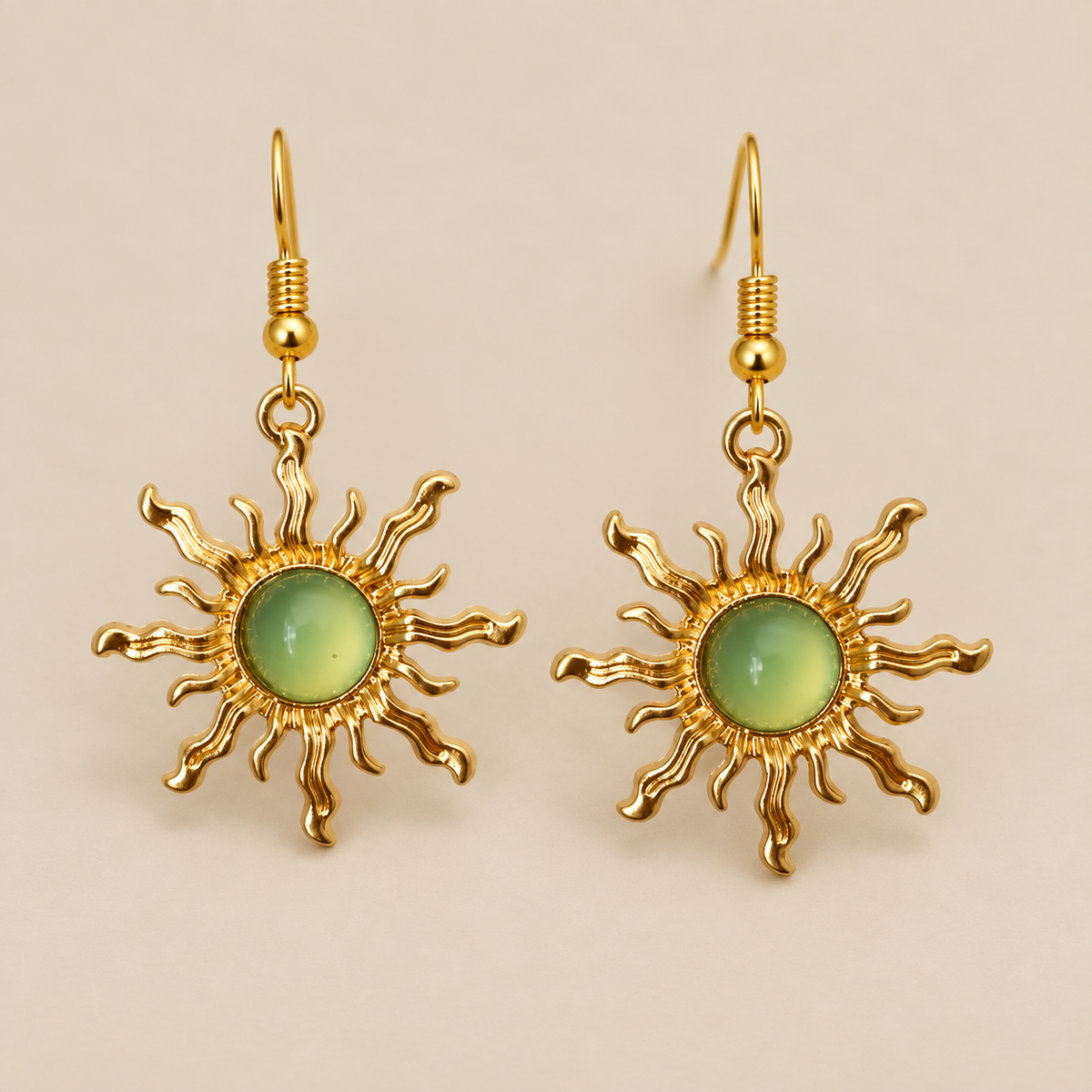 Classic Gold Sunburst Earrings