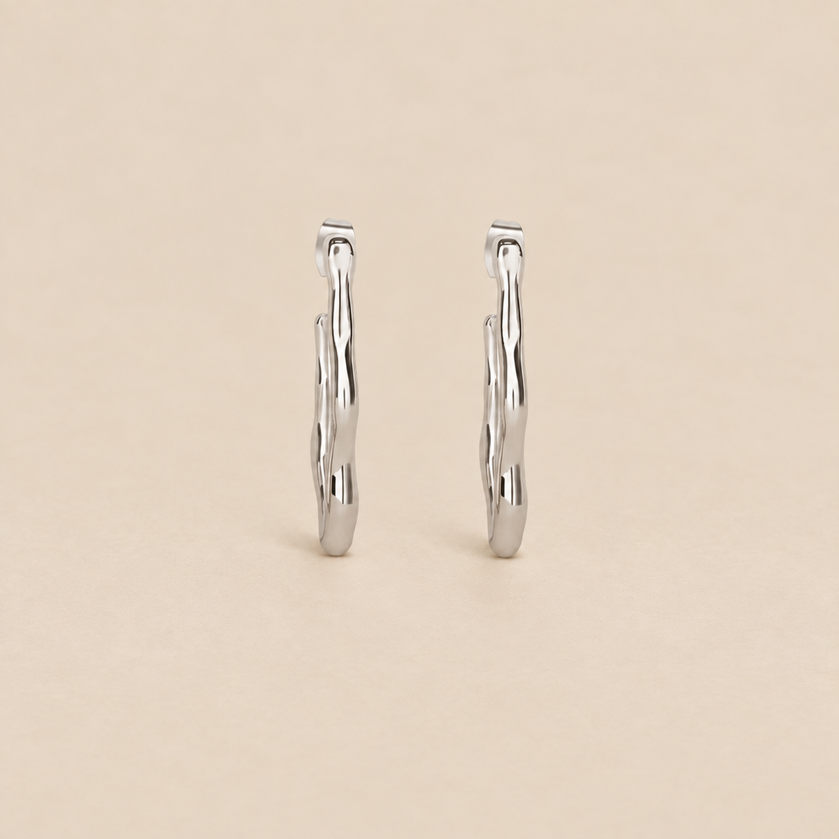 Pendientes de aro Silver Zephyr