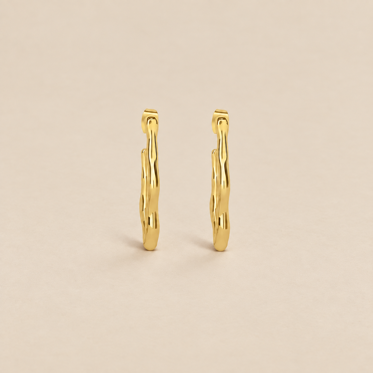 Gold Zephyr Hoop Earrings