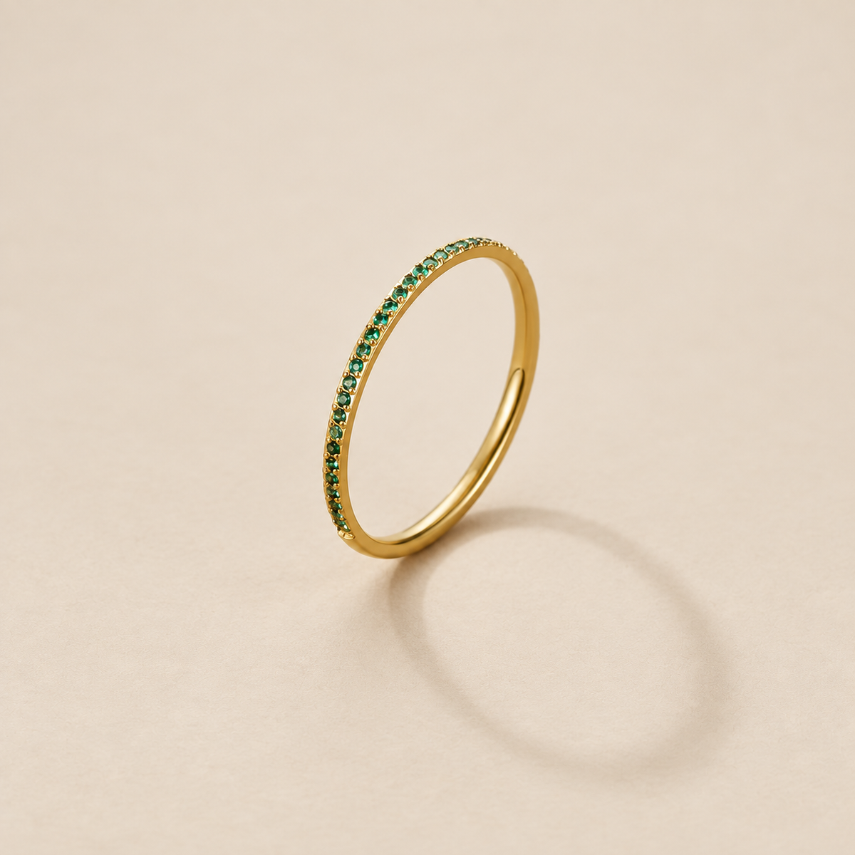 Emerald Eternity Crystal Ring
