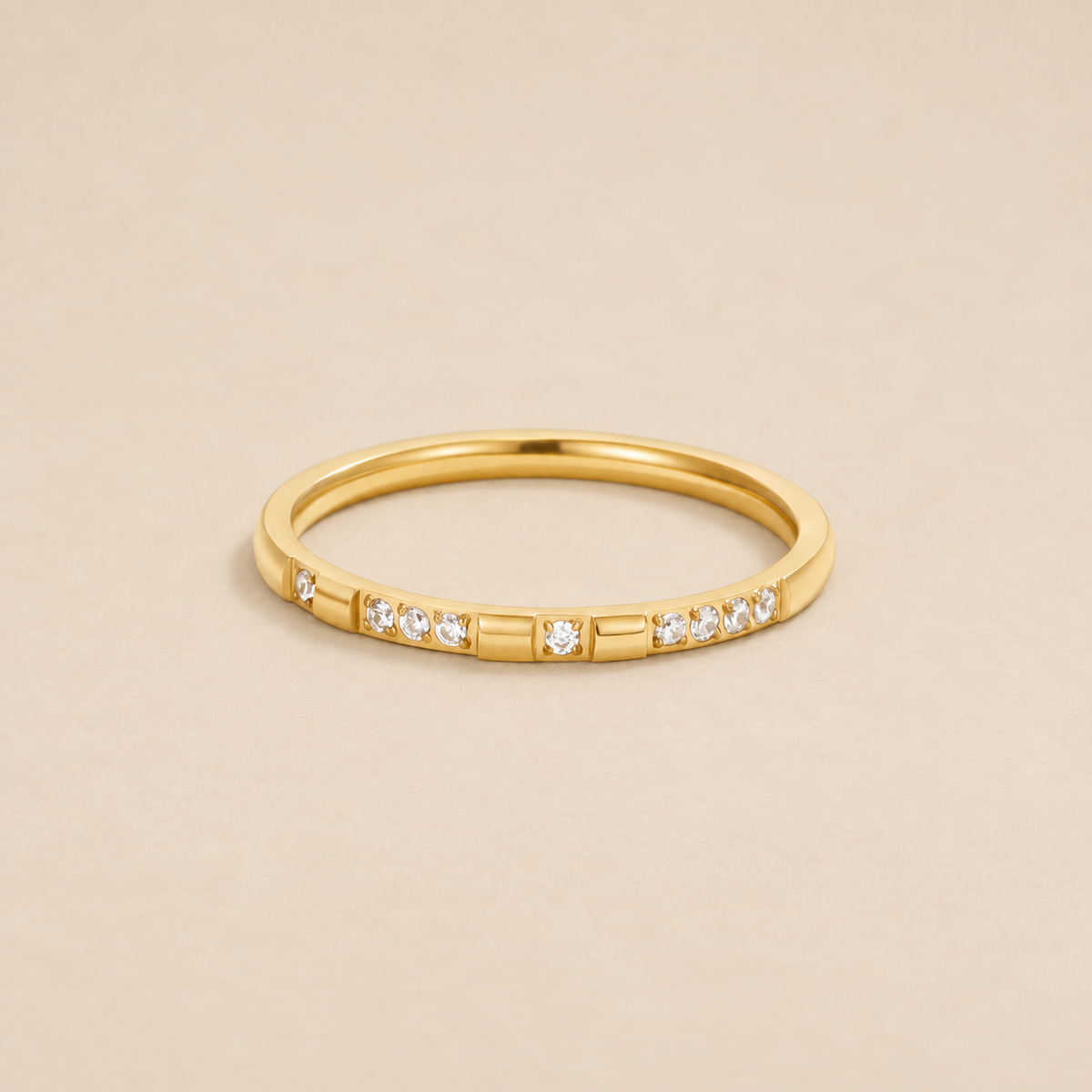 Emery Crystal & Gold Ring