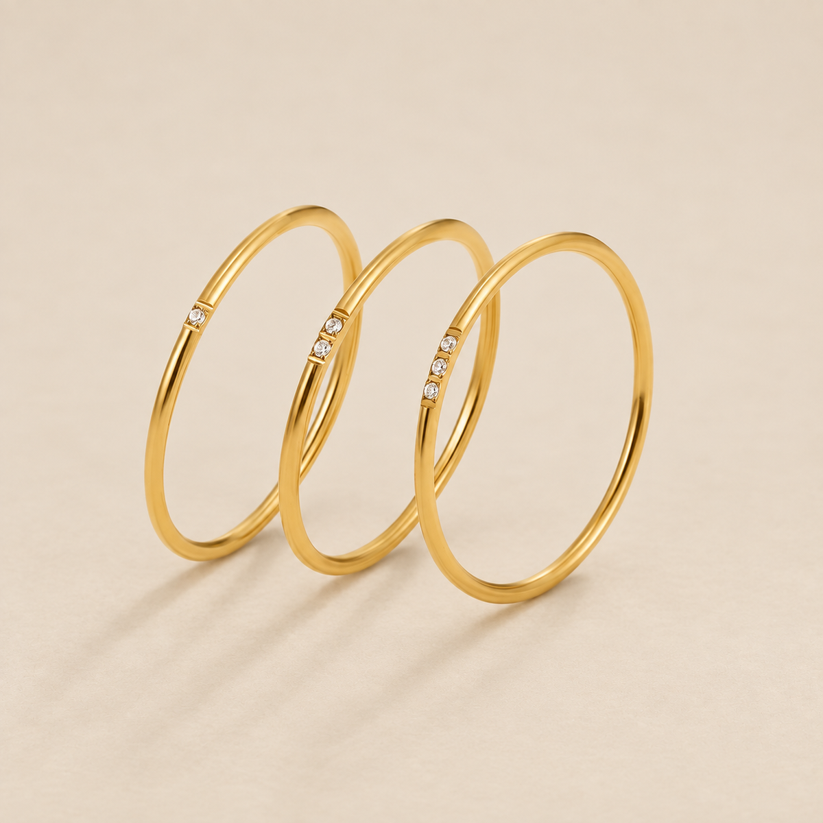 Eula Gold & Crystal Band Ring