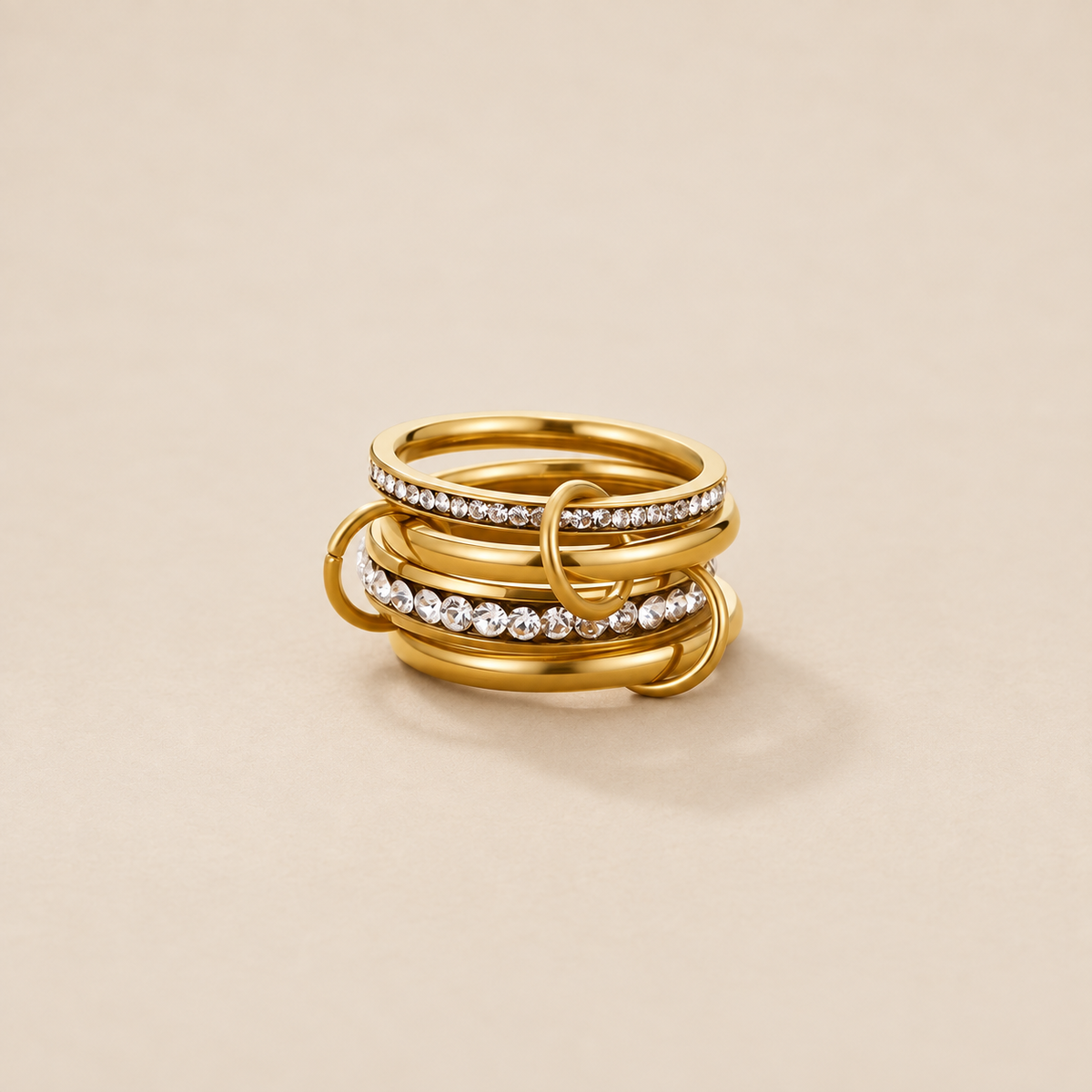 Anillo de oro y cristal "Forever"